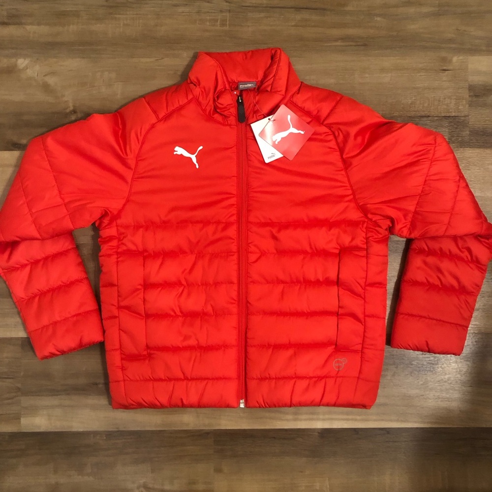 PUMA Kids Medium Red Puffer Jacket Winter Coat
